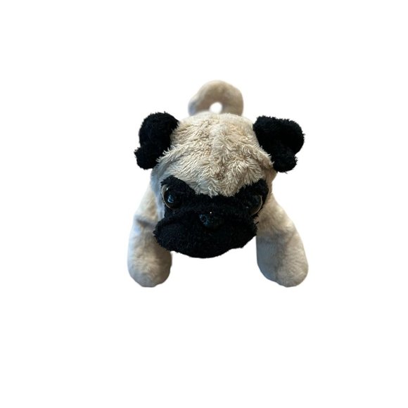 Ganz Webkinz Pug Puppy Dog Plush Stuffed Animal Beige Tan Beanbag HM105 NO CODE - Picture 2 of 10